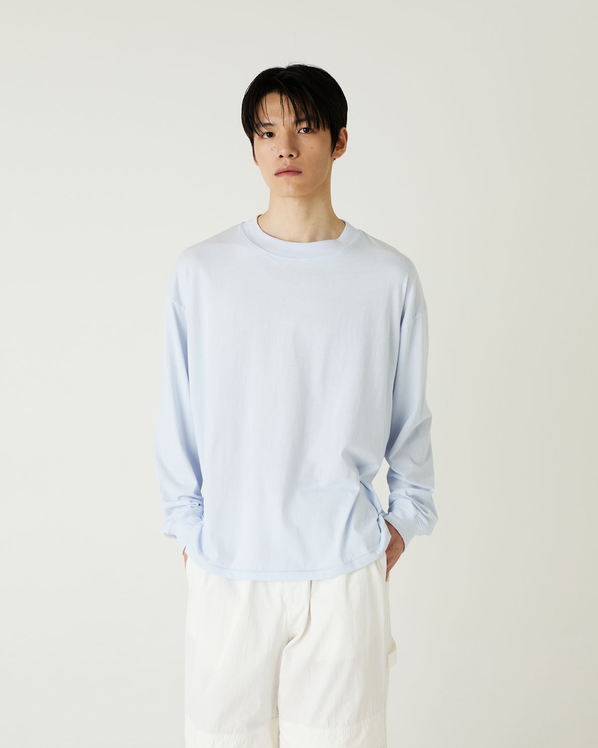 디앤드퀘스천(THEENDQUESTION) Bio-washed t-shirt / LIGHT BLUE