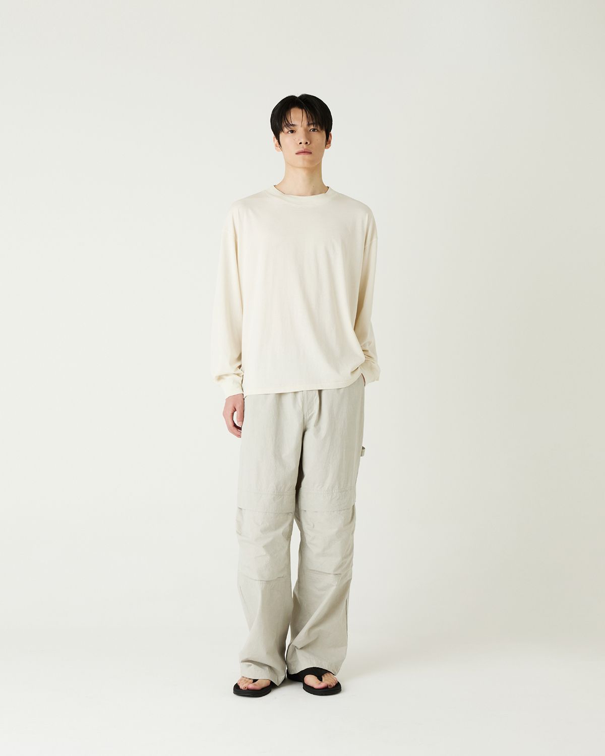 디앤드퀘스천(THEENDQUESTION) Bio-washed t-shirt / IVORY