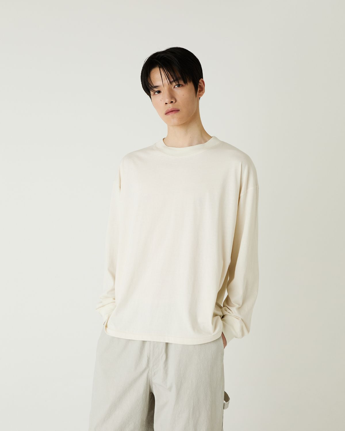 디앤드퀘스천(THEENDQUESTION) Bio-washed t-shirt / IVORY