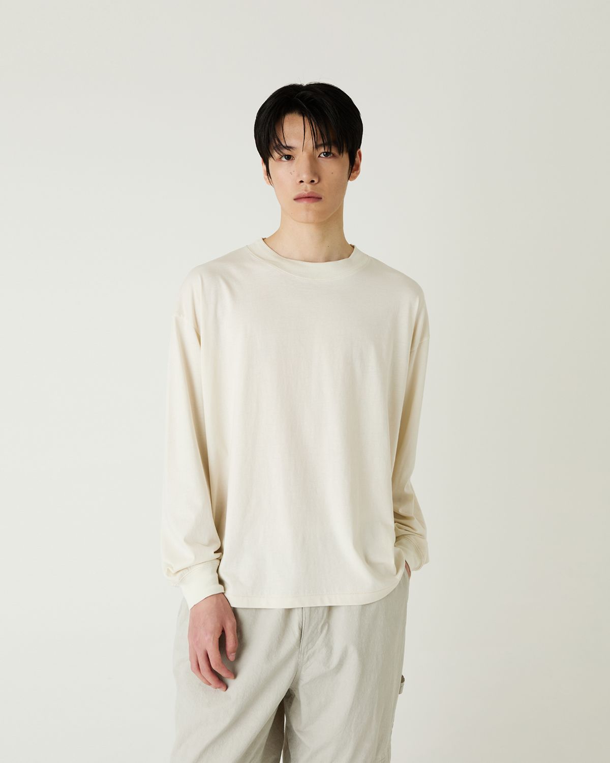 디앤드퀘스천(THEENDQUESTION) Bio-washed t-shirt / IVORY