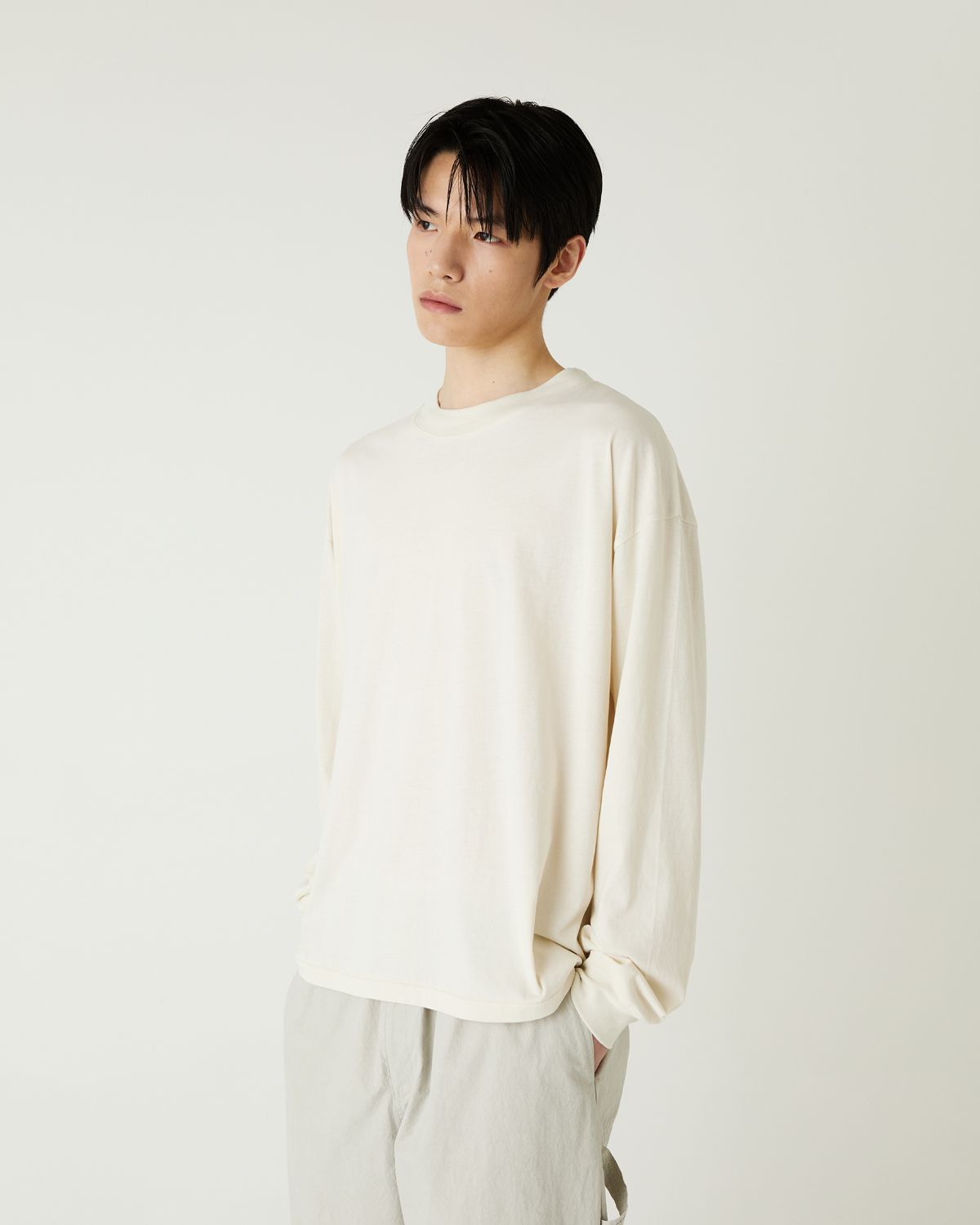 디앤드퀘스천(THEENDQUESTION) Bio-washed t-shirt / IVORY