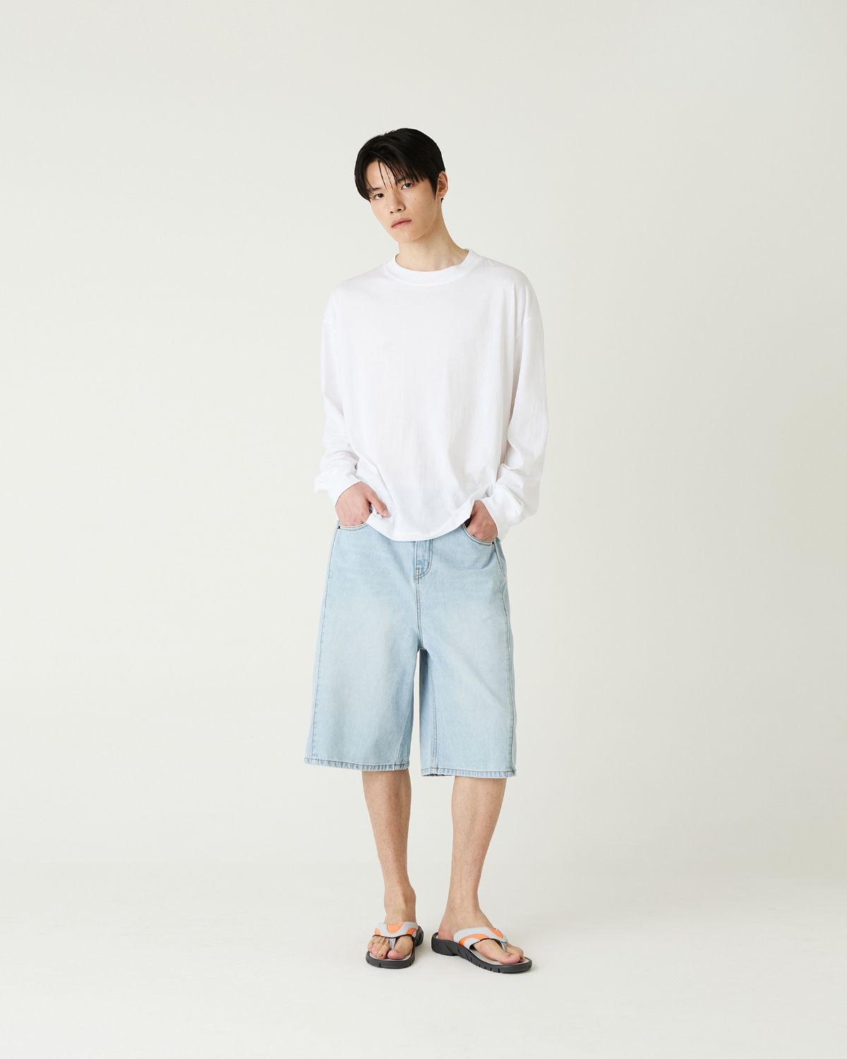 디앤드퀘스천(THEENDQUESTION) Bio-washed t-shirt / WHITE