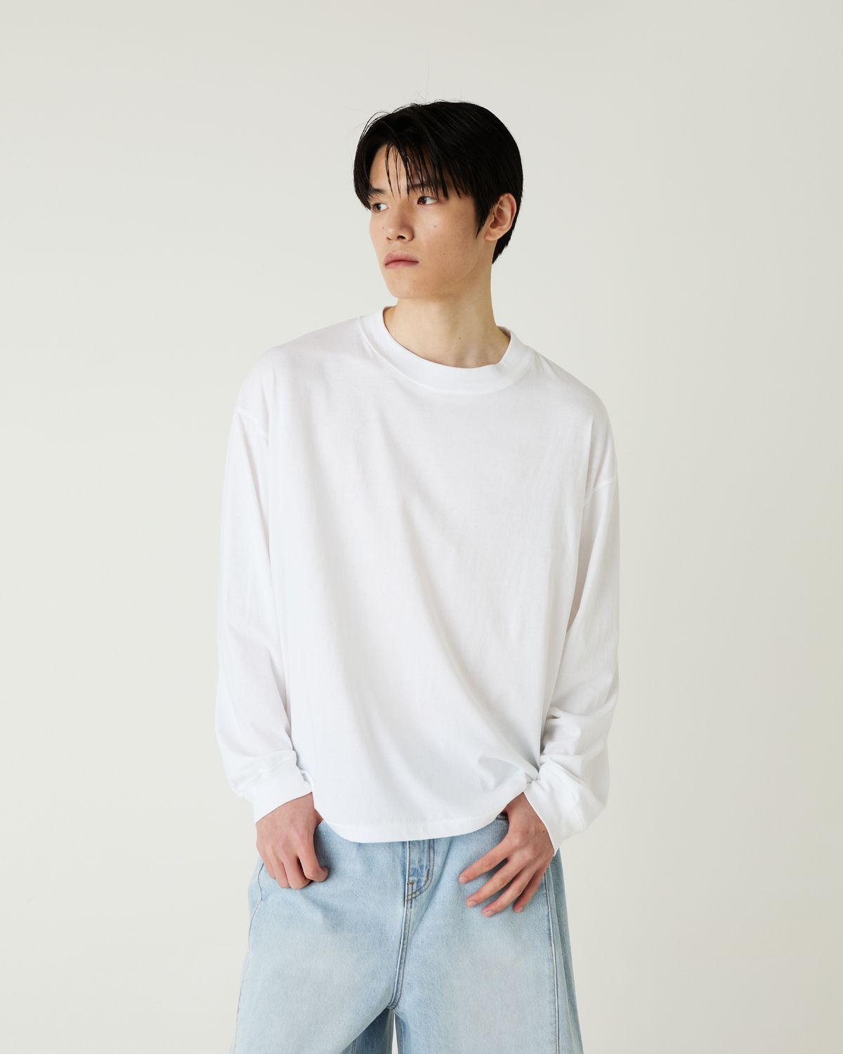 디앤드퀘스천(THEENDQUESTION) Bio-washed t-shirt / WHITE