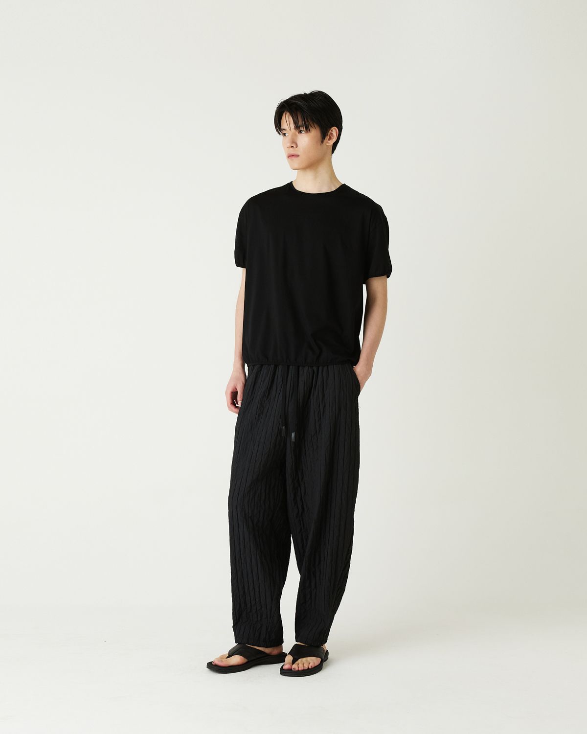 디앤드퀘스천(THEENDQUESTION) Pima cotton t-shirt / BLACK