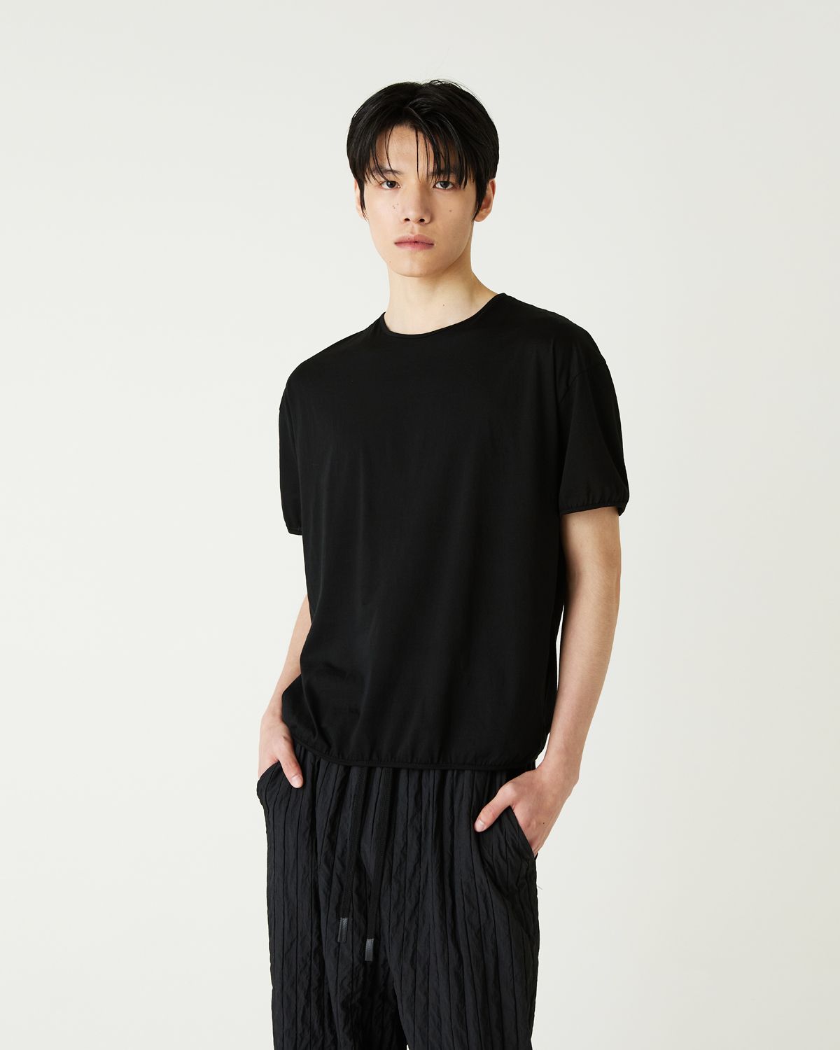 디앤드퀘스천(THEENDQUESTION) Pima cotton t-shirt / BLACK