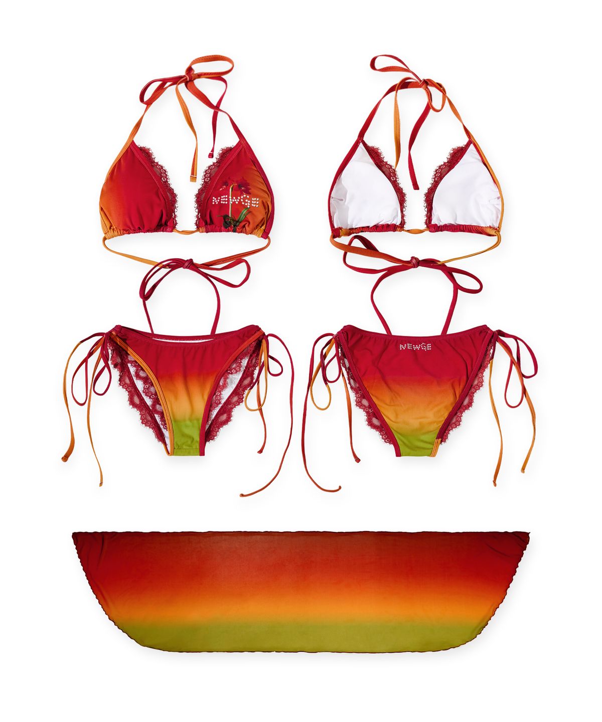 뉴제(NEWGE) Cami Bikini Set (RED)