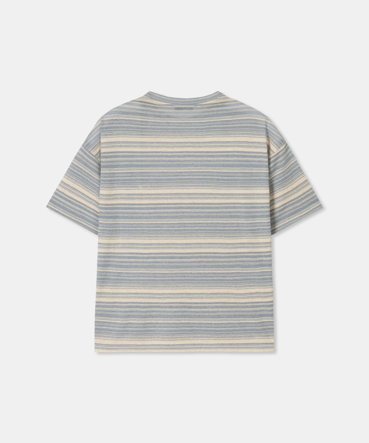 디앤드퀘스천(THEENDQUESTION) Linen stripe t-shirt / GRAY