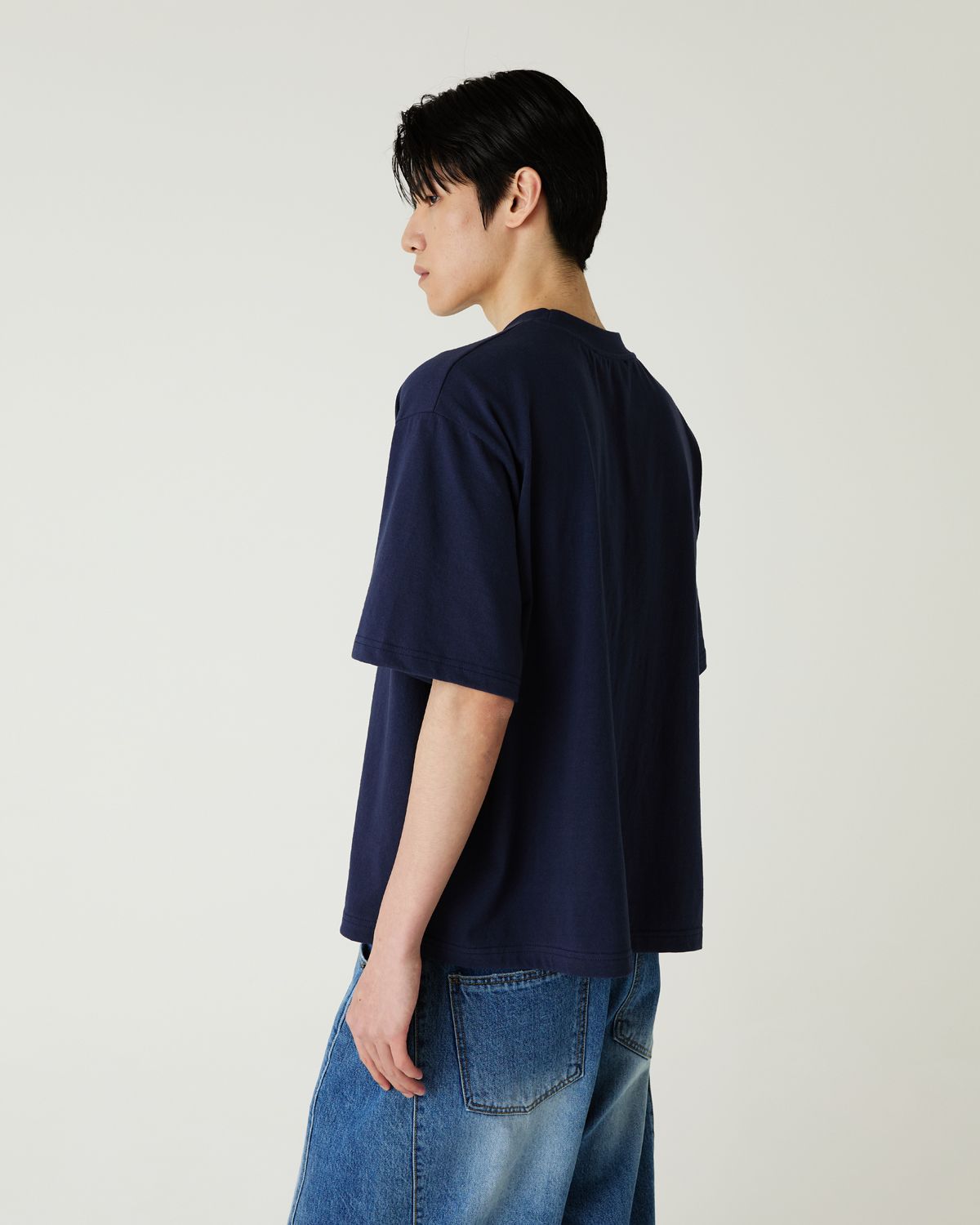 디앤드퀘스천(THEENDQUESTION) Little thing print t-shirt / NAVY