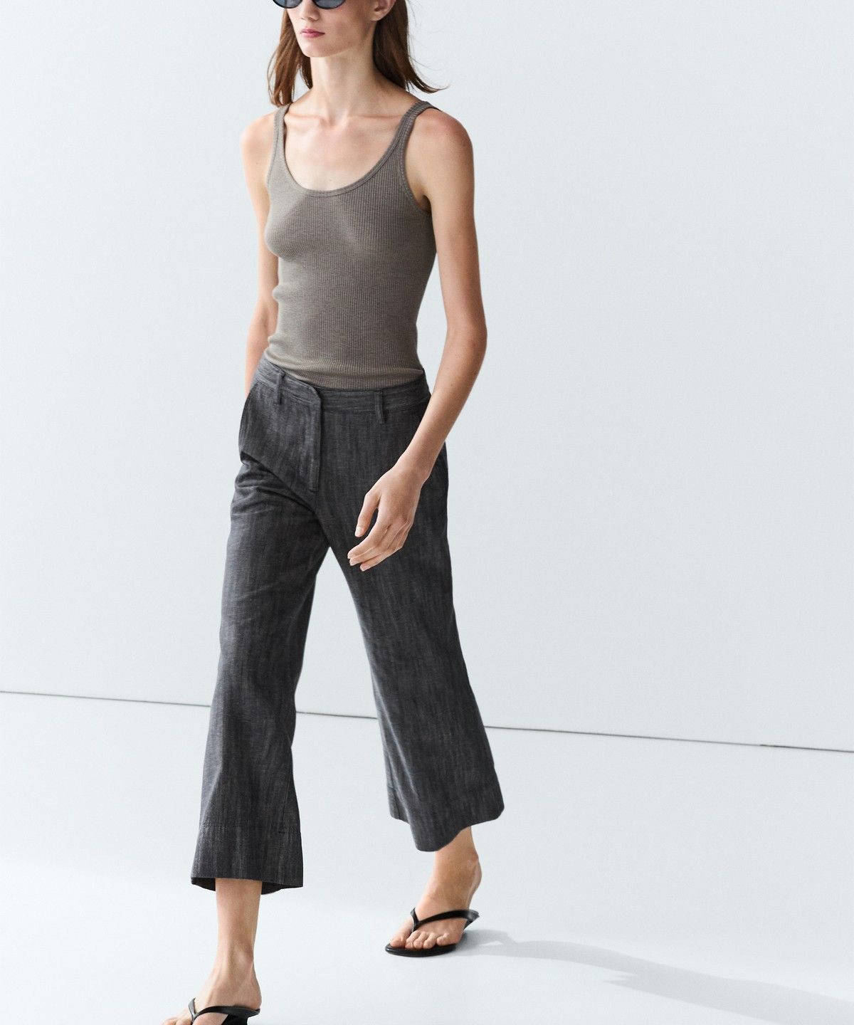 마시모두띠(MASSIMO DUTTI) 크롭 플레어 팬츠