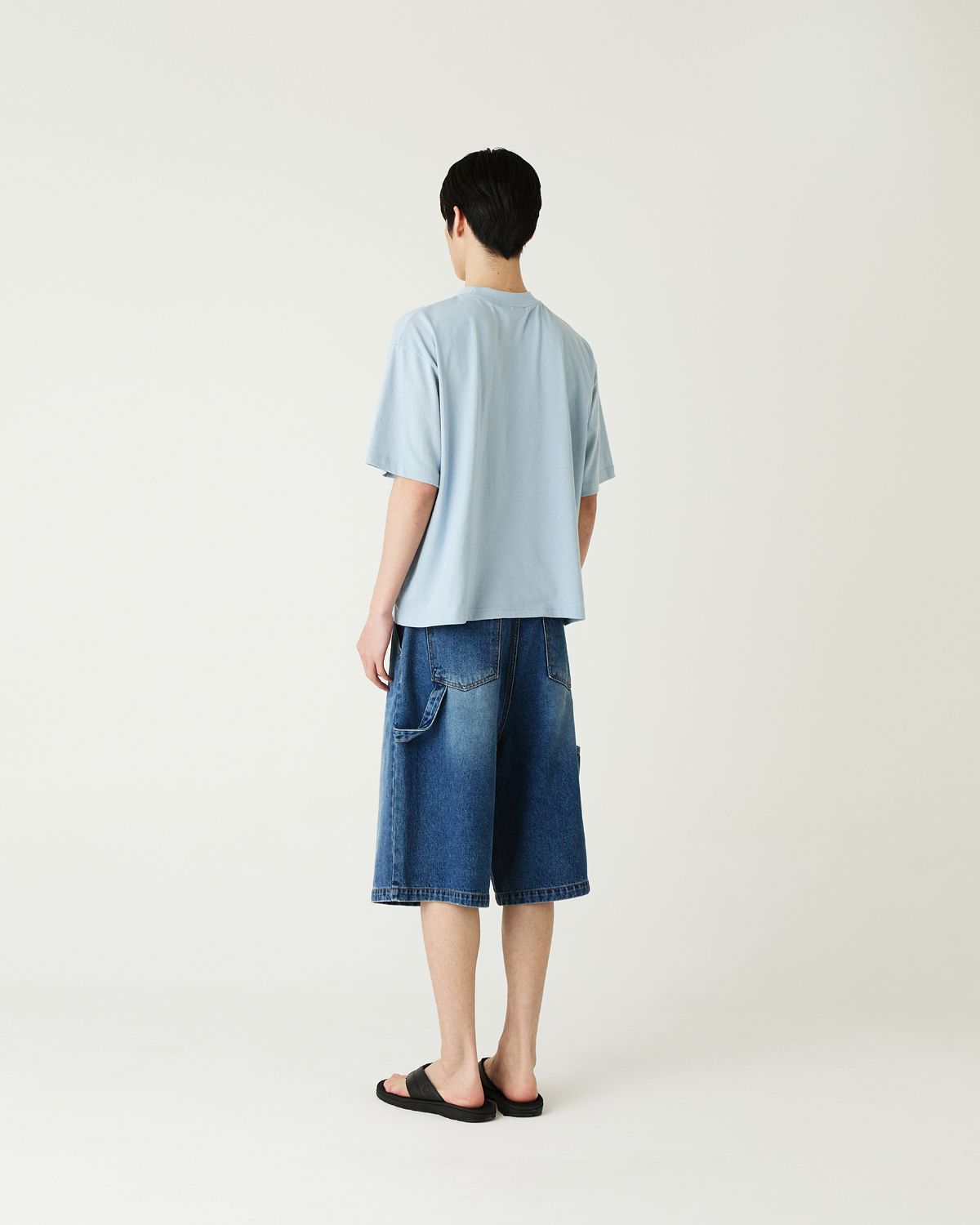 디앤드퀘스천(THEENDQUESTION) Little thing print t-shirt / LIGHT BLUE
