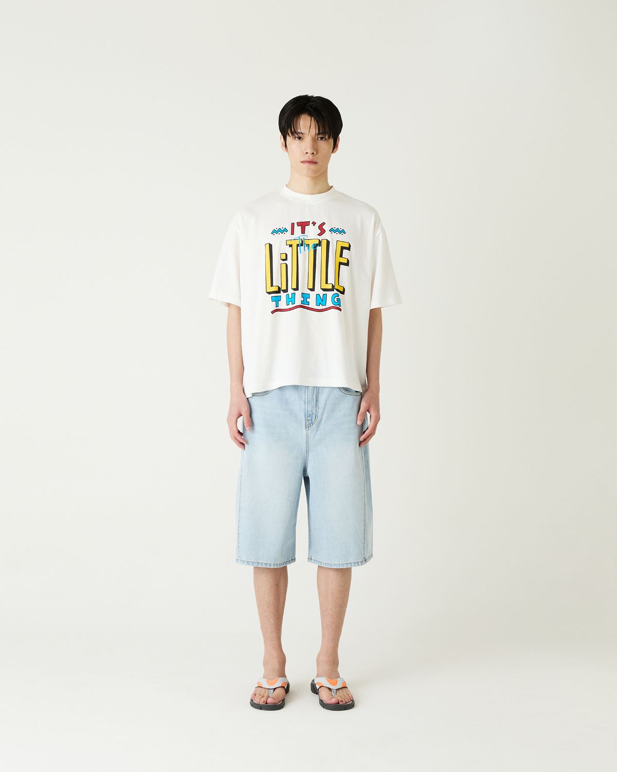 디앤드퀘스천(THEENDQUESTION) Little thing print t-shirt / WHITE