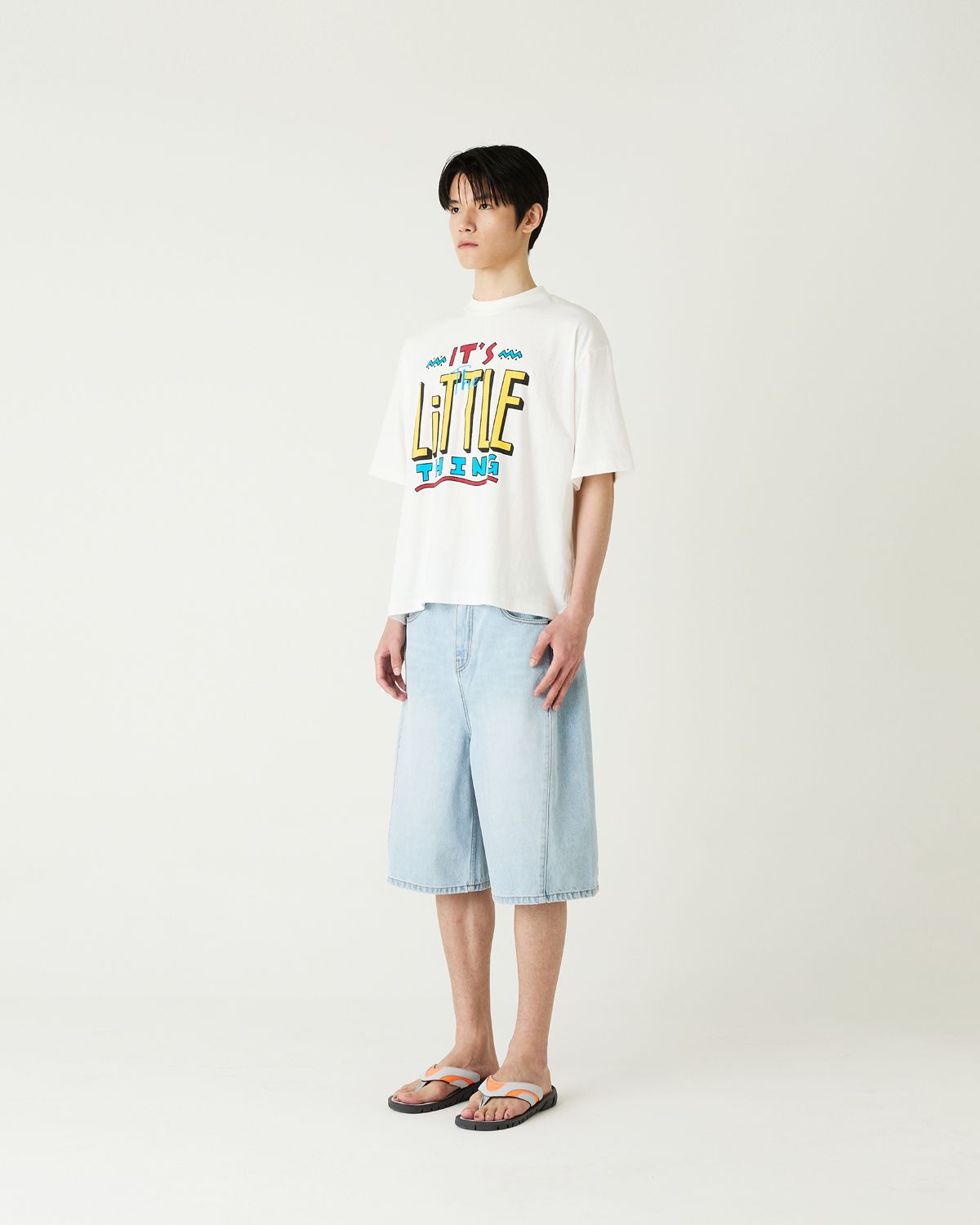 디앤드퀘스천(THEENDQUESTION) Little thing print t-shirt / WHITE