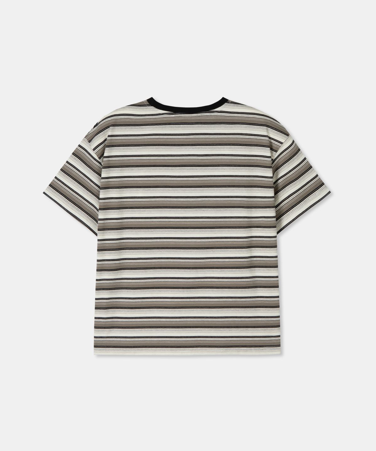 디앤드퀘스천(THEENDQUESTION) Multi stripe t-shirt / GRAY