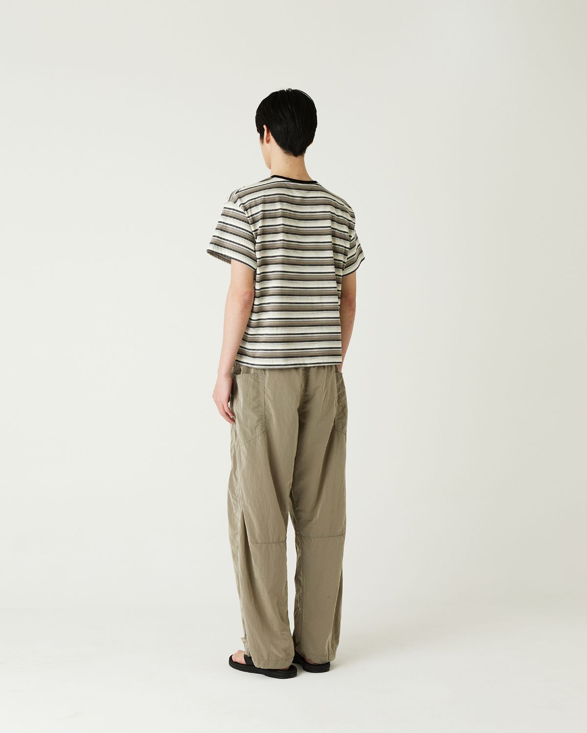 디앤드퀘스천(THEENDQUESTION) Multi stripe t-shirt / GRAY