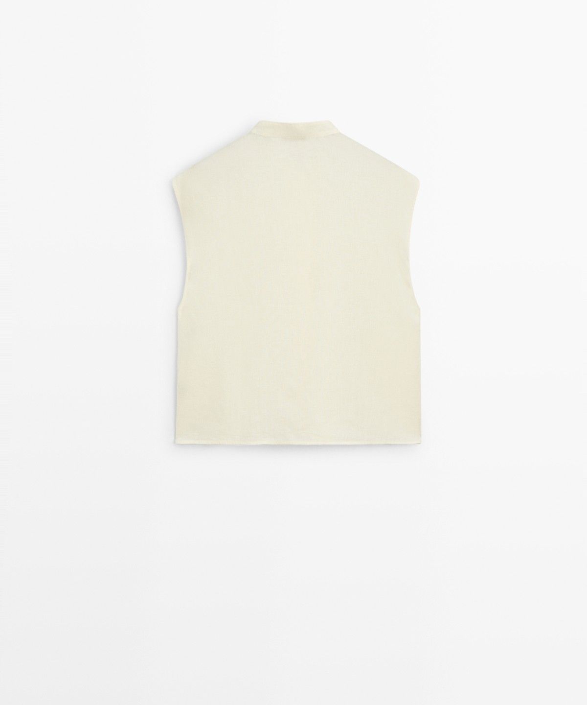마시모두띠(MASSIMO DUTTI) 버튼 디테일 100% 린넨 플루이드 셔츠