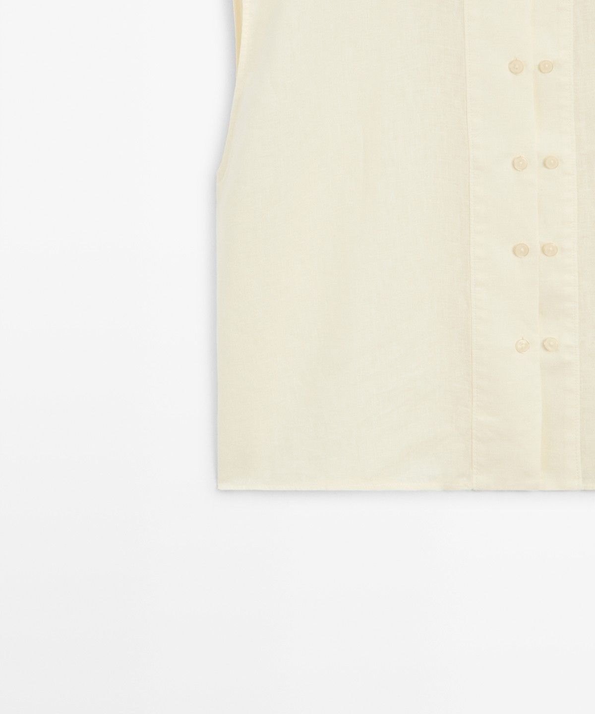 마시모두띠(MASSIMO DUTTI) 버튼 디테일 100% 린넨 플루이드 셔츠