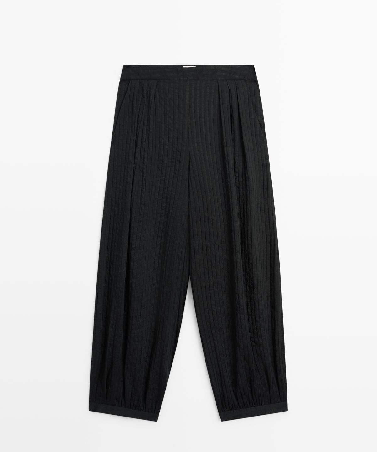 마시모두띠(MASSIMO DUTTI) 플루이드 린넨 사루엘 팬츠