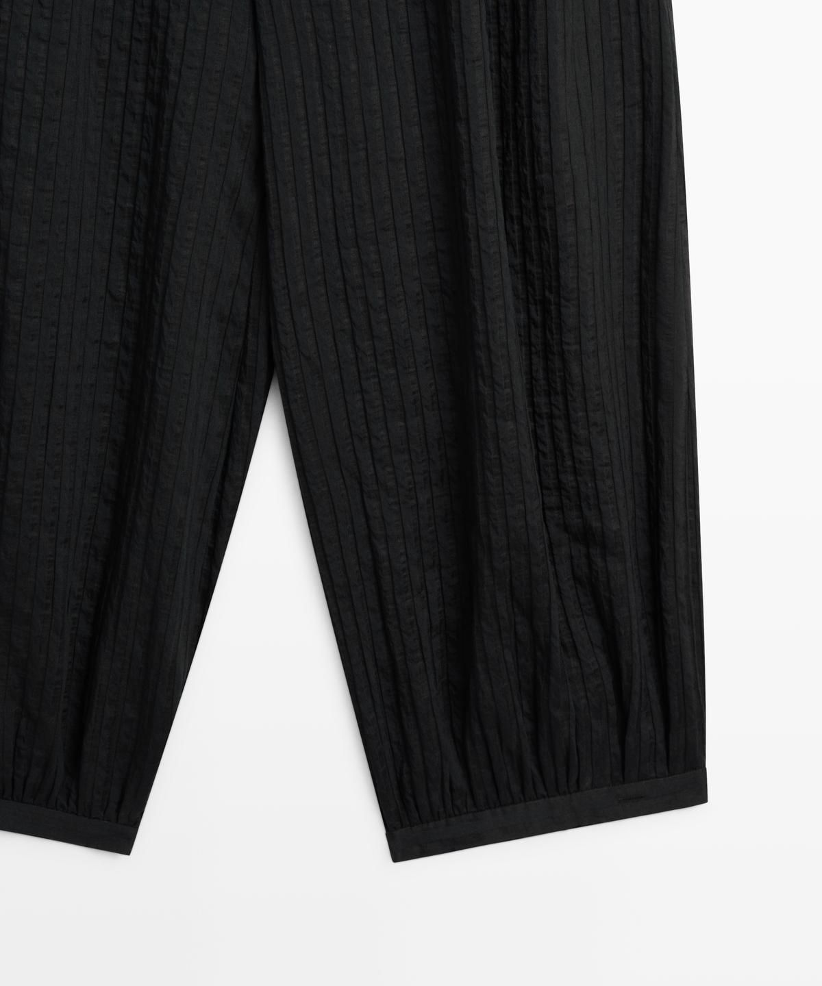 마시모두띠(MASSIMO DUTTI) 플루이드 린넨 사루엘 팬츠