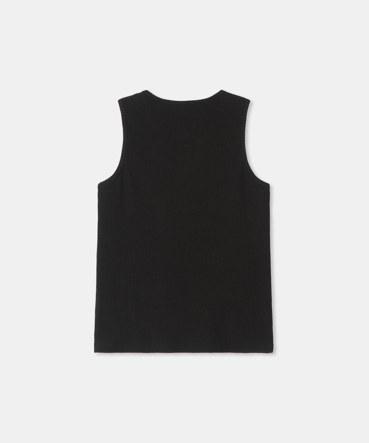 디앤드퀘스천(THEENDQUESTION) Rib sleeveless t-shirt / BLACK