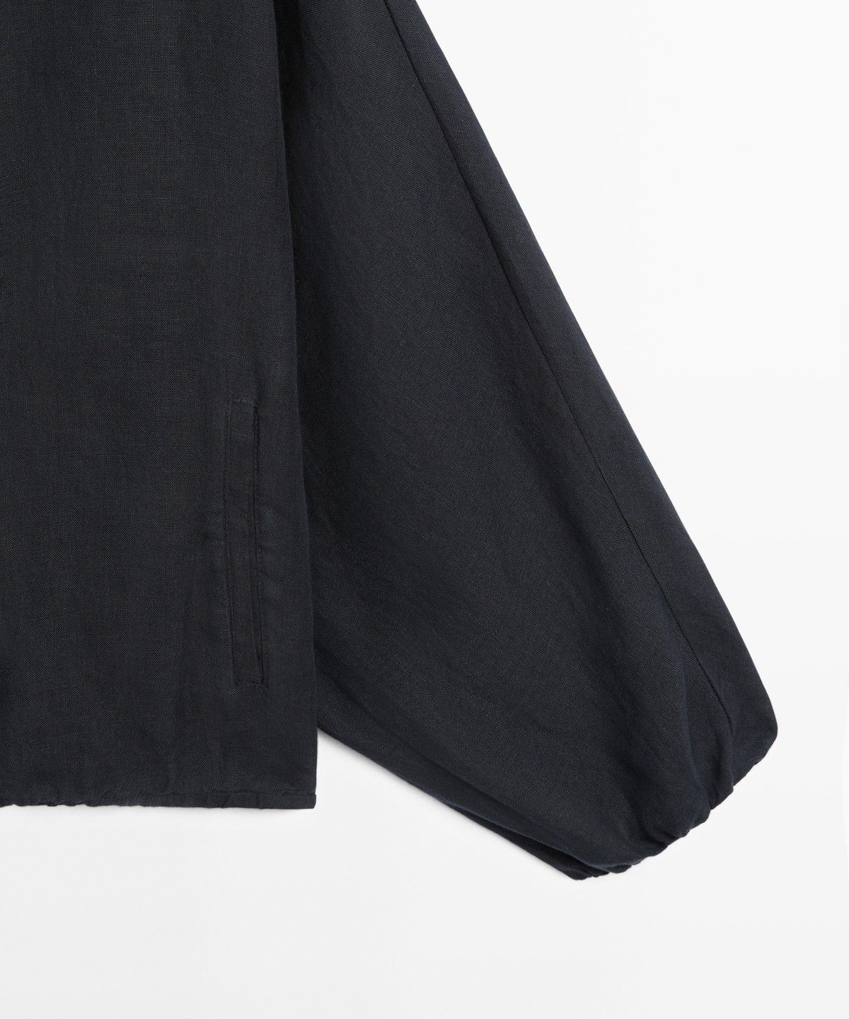 마시모두띠(MASSIMO DUTTI) 100% 린넨 퍼프 봄버 자켓
