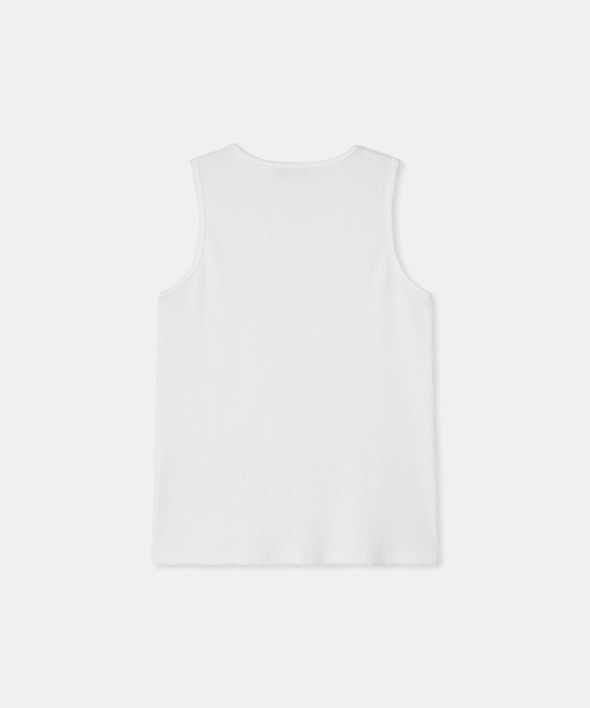 디앤드퀘스천(THEENDQUESTION) Rib sleeveless t-shirt / WHITE