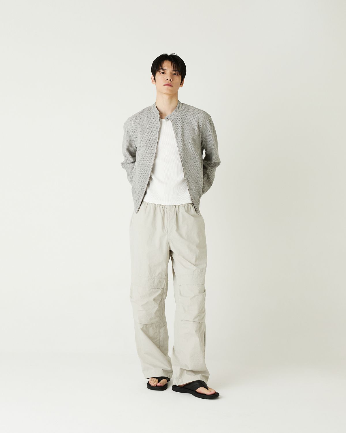 디앤드퀘스천(THEENDQUESTION) Rib sleeveless t-shirt / WHITE