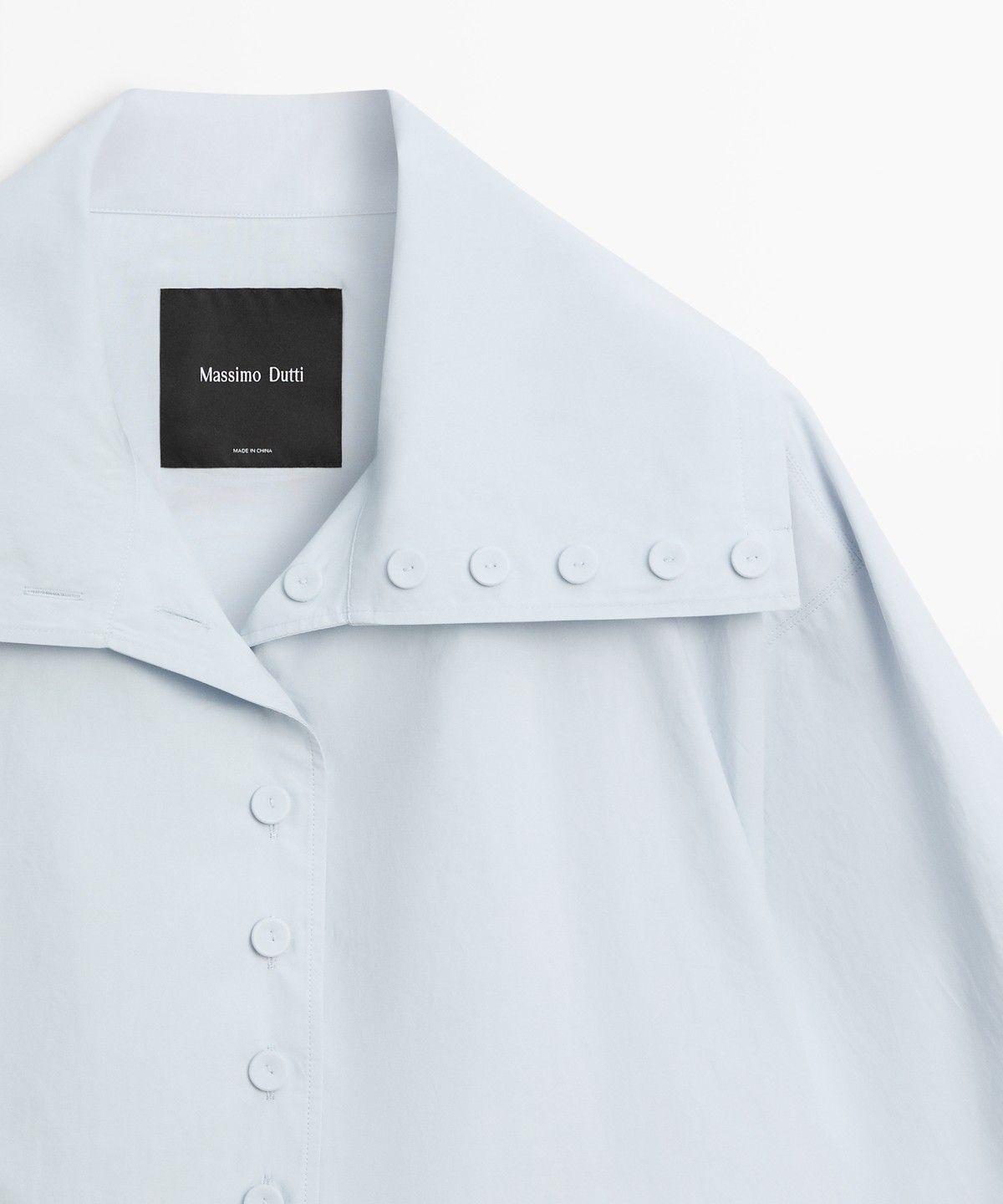 마시모두띠(MASSIMO DUTTI) 버튼 디테일 크롭 봄버 자켓