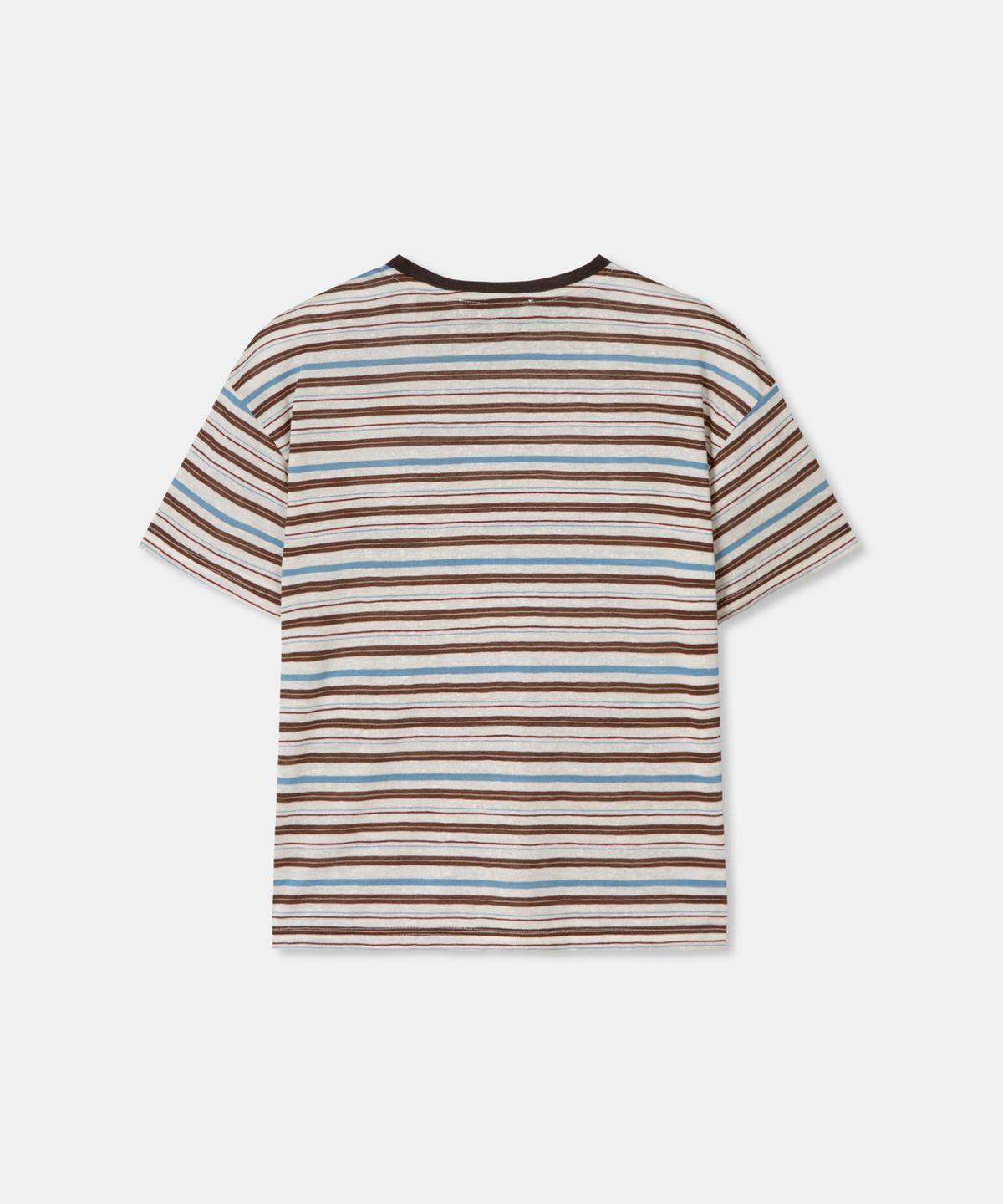 디앤드퀘스천(THEENDQUESTION) Cool stripe t-shirt / BROWN