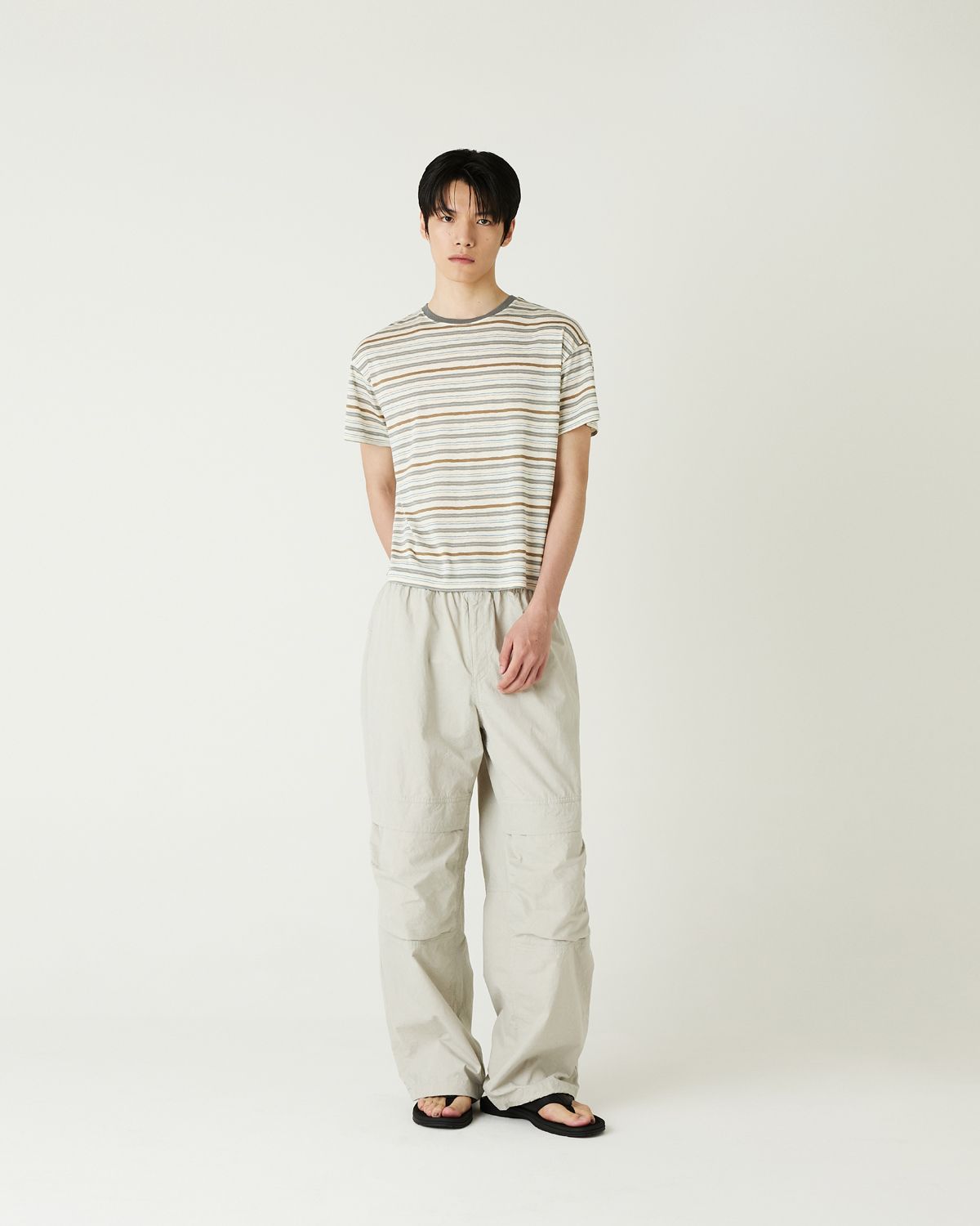 디앤드퀘스천(THEENDQUESTION) Cool stripe t-shirt / GRAY
