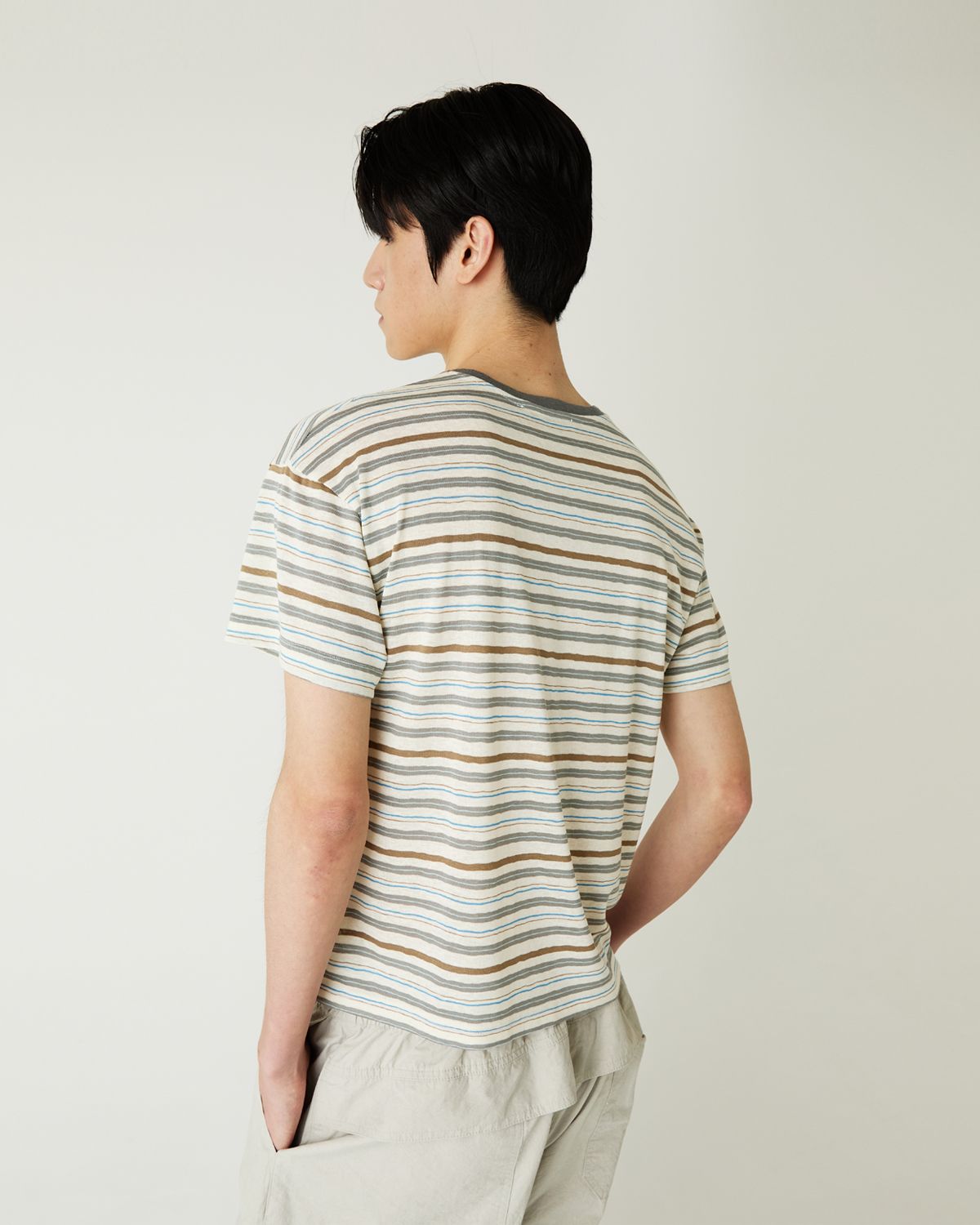 디앤드퀘스천(THEENDQUESTION) Cool stripe t-shirt / GRAY