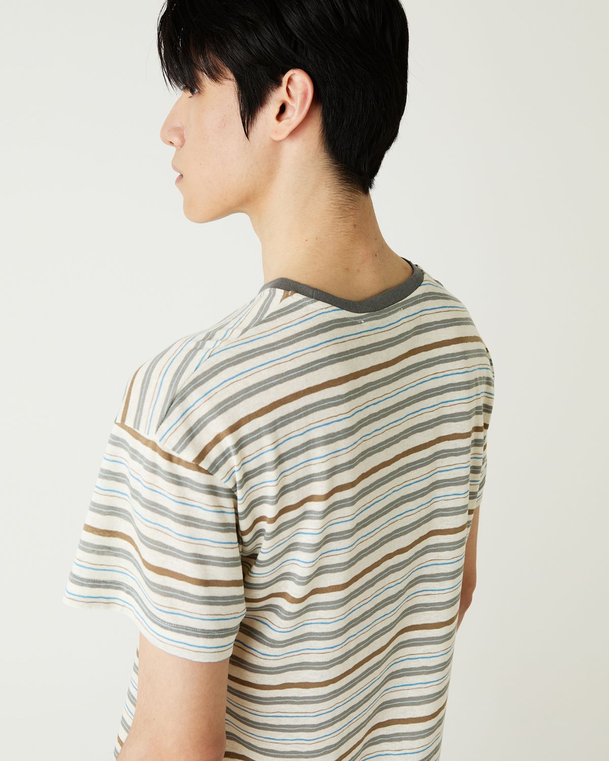 디앤드퀘스천(THEENDQUESTION) Cool stripe t-shirt / GRAY