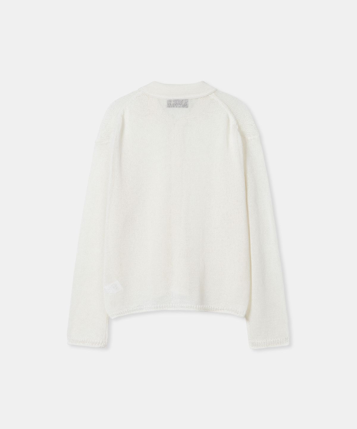 디앤드퀘스천(THEENDQUESTION) Linen blend collar cardigan / WHITE