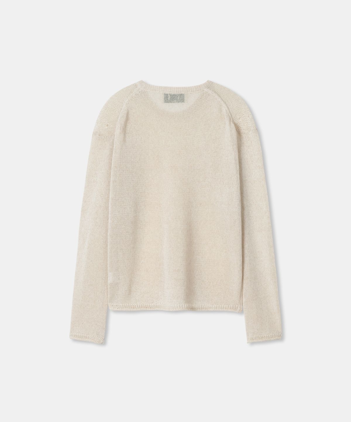 디앤드퀘스천(THEENDQUESTION) Linen blend crewneck knit top / BEIGE