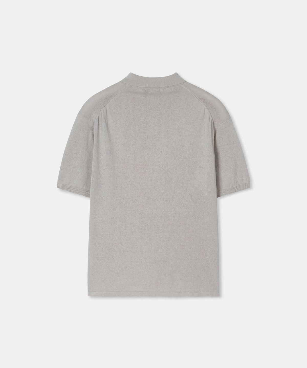 디앤드퀘스천(THEENDQUESTION) Cotton linen collar knit top / GRAY