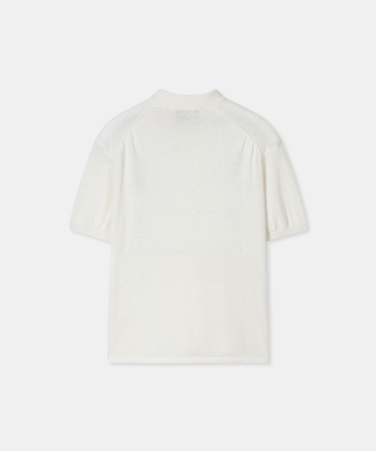 디앤드퀘스천(THEENDQUESTION) Cotton linen collar knit top / IVORY