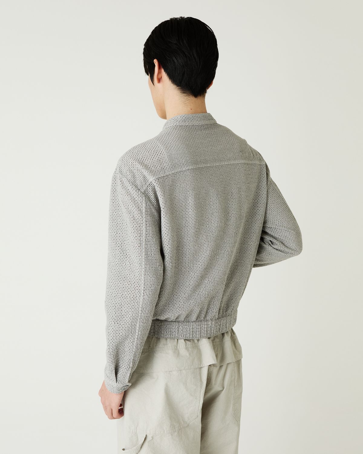 디앤드퀘스천(THEENDQUESTION) Lace blouson jumper / GRAY