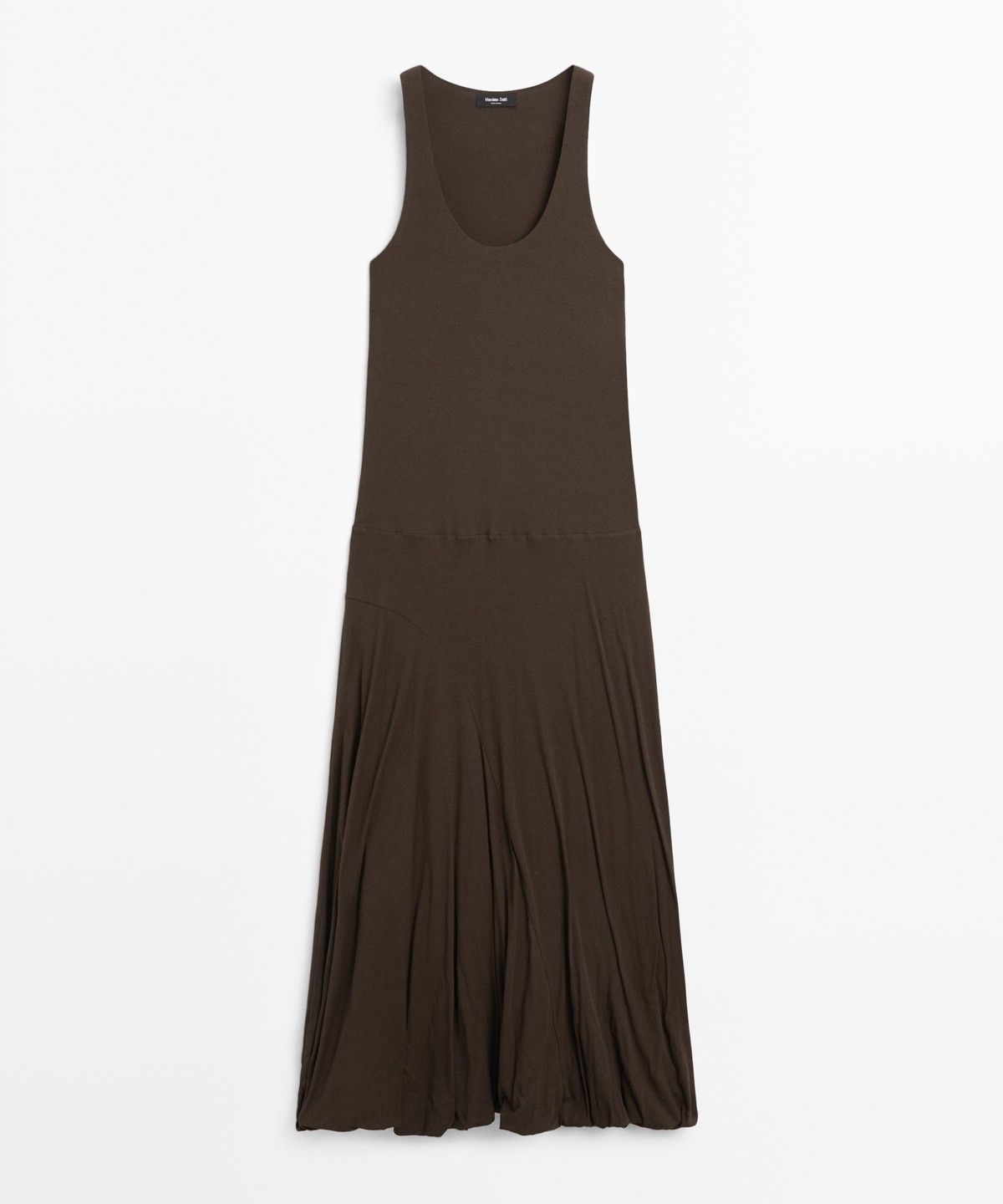 마시모두띠(MASSIMO DUTTI) 퍼프 디테일 미디 원피스