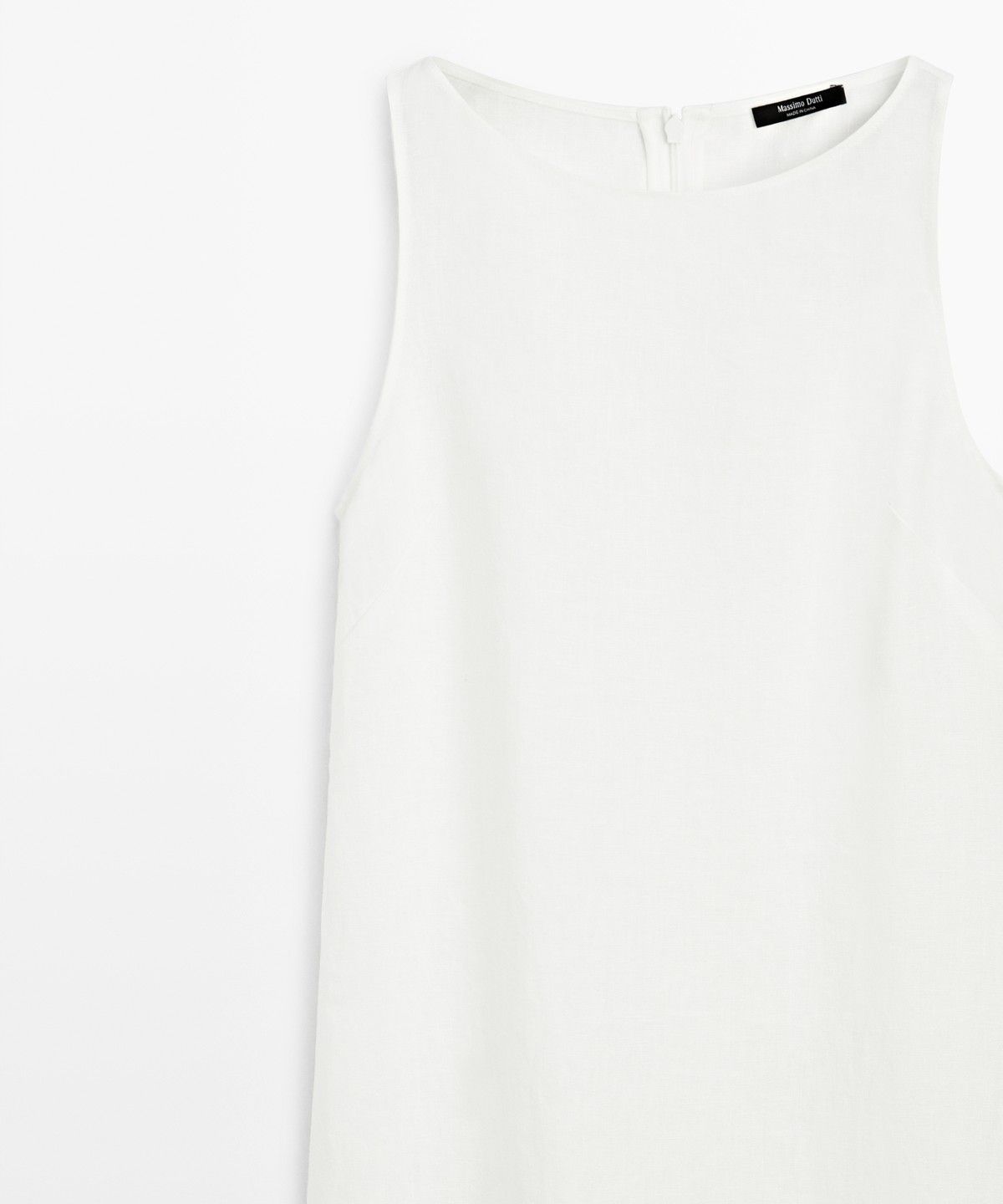 마시모두띠(MASSIMO DUTTI) 100% 린넨 홀터넥 원피스