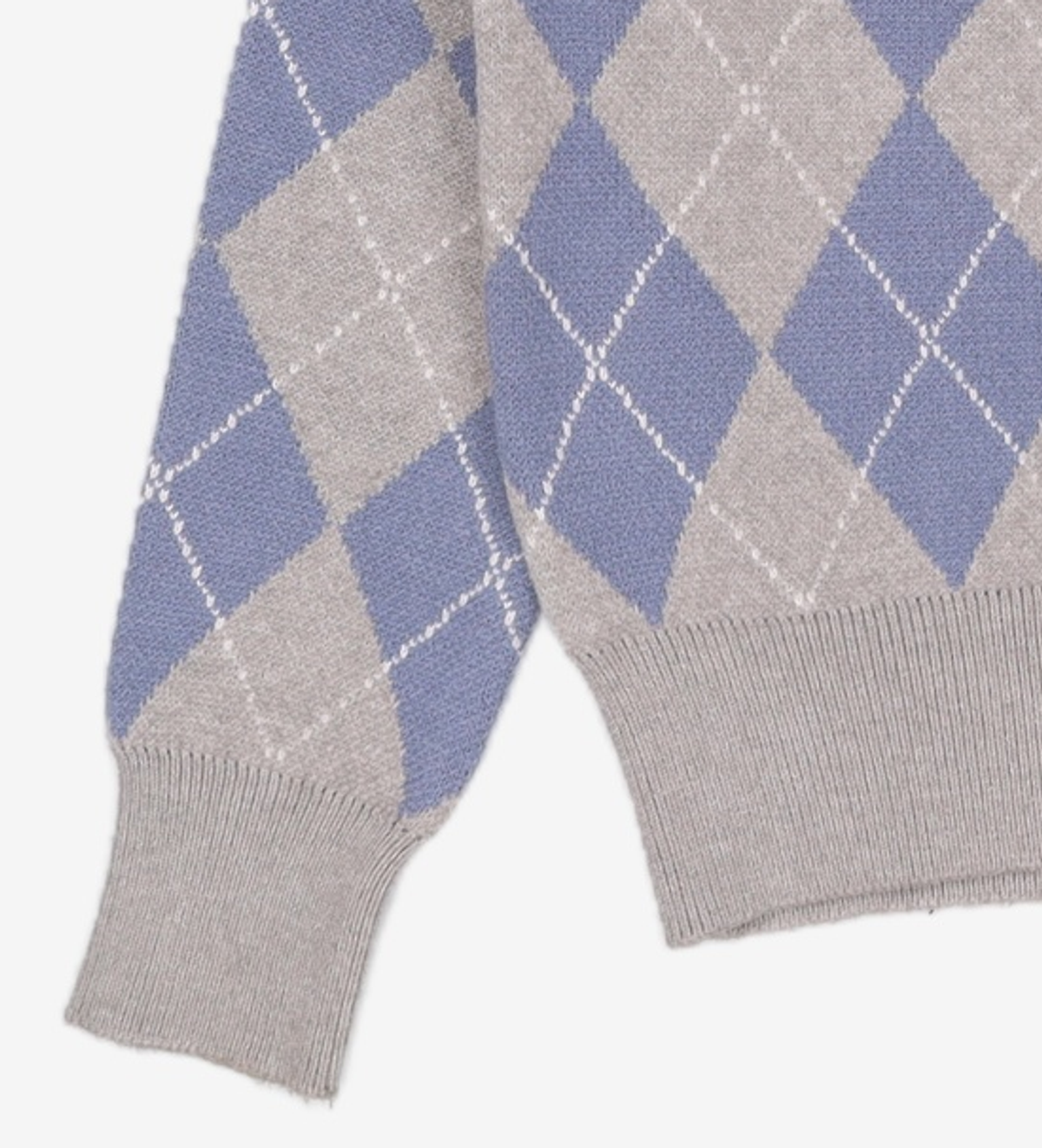 미쏘(MIXXO) 루즈핏 배색 아가일패턴 가디건 MIWCKBT38T S