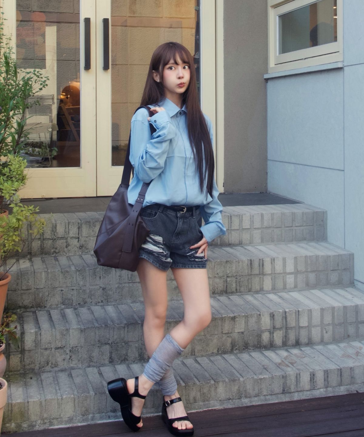 미쏘(MIXXO) 디스트로이드 쇼츠_MIWTHG733J