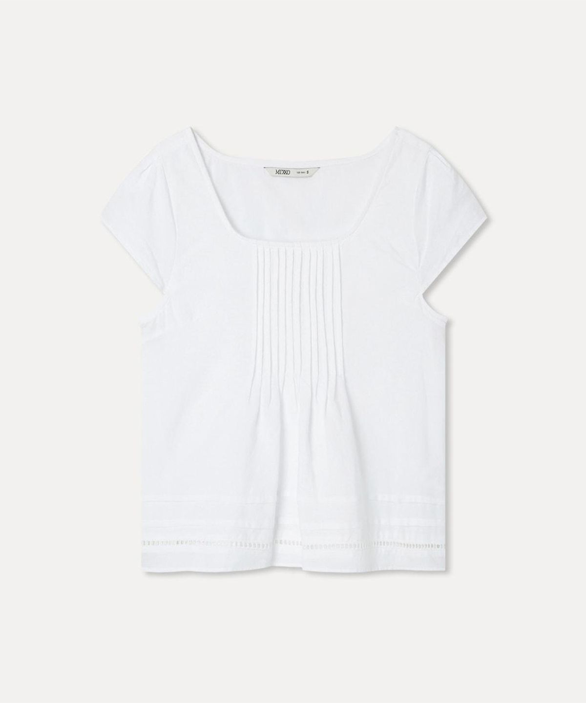 미쏘(MIXXO) 린넨 핀턱 블라우스_MIWBWG721G