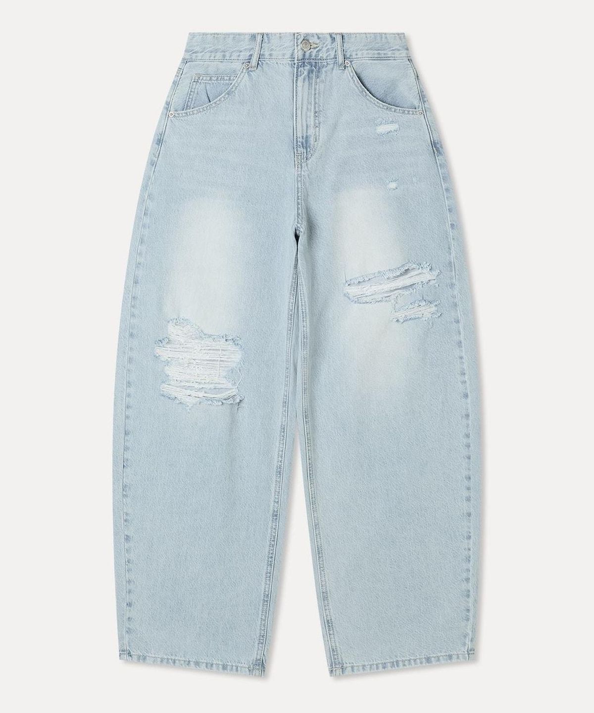 미쏘(MIXXO) 디스트로이드 커브드 데님_MIWTJG743J