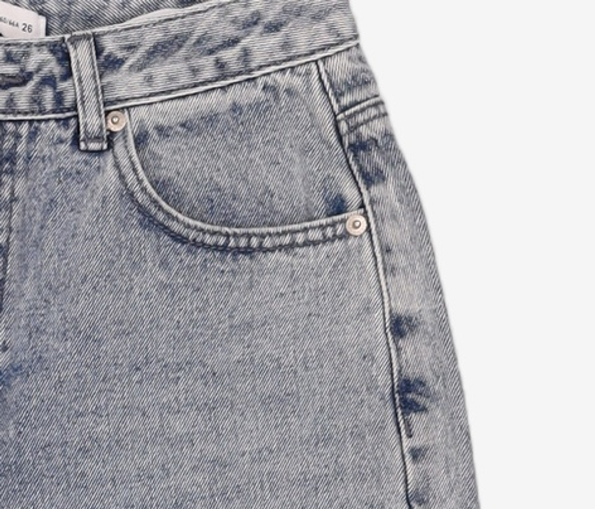 미쏘(MIXXO) 크롭와이드핏 데님 MIWTJD323J 26