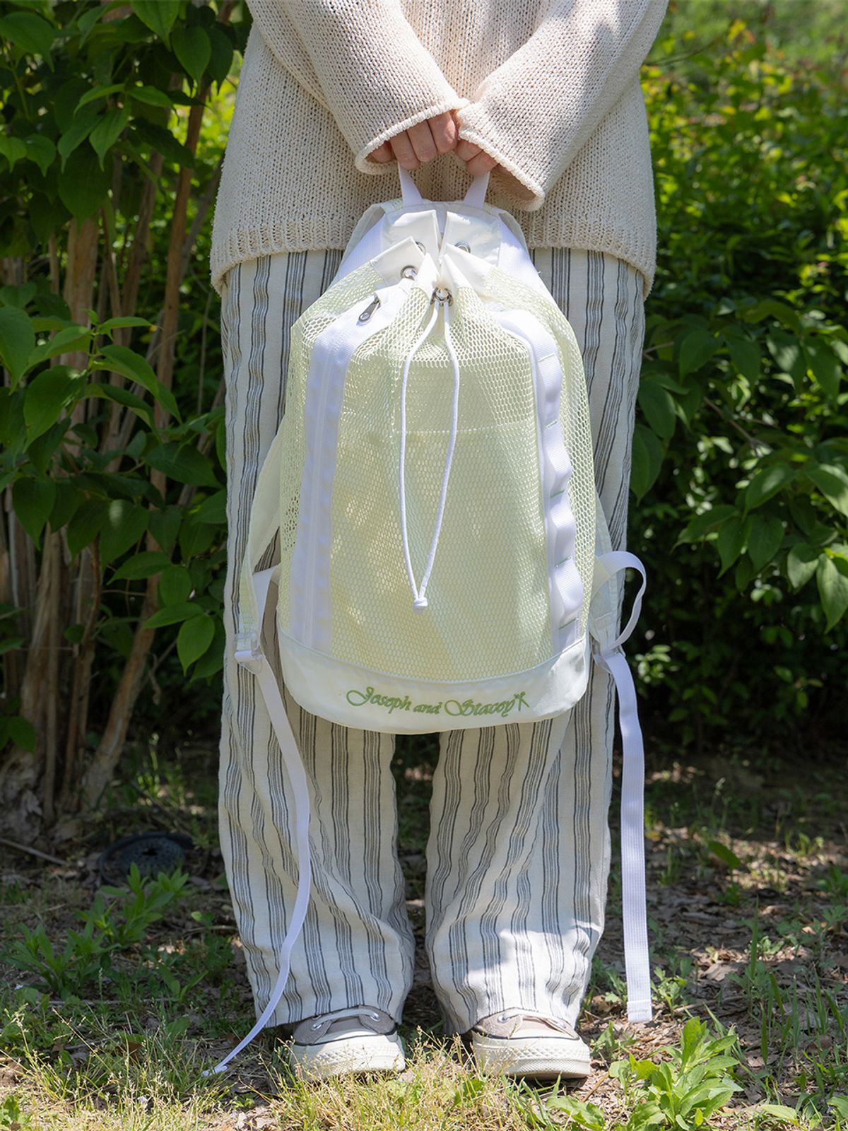 조셉앤스테이시(JOSEPH&STACEY) Drawstring Light Mesh Backpack (ALL)