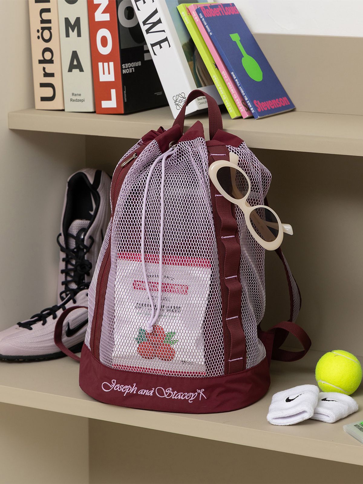 조셉앤스테이시(JOSEPH&STACEY) Drawstring Light Mesh Backpack (ALL)