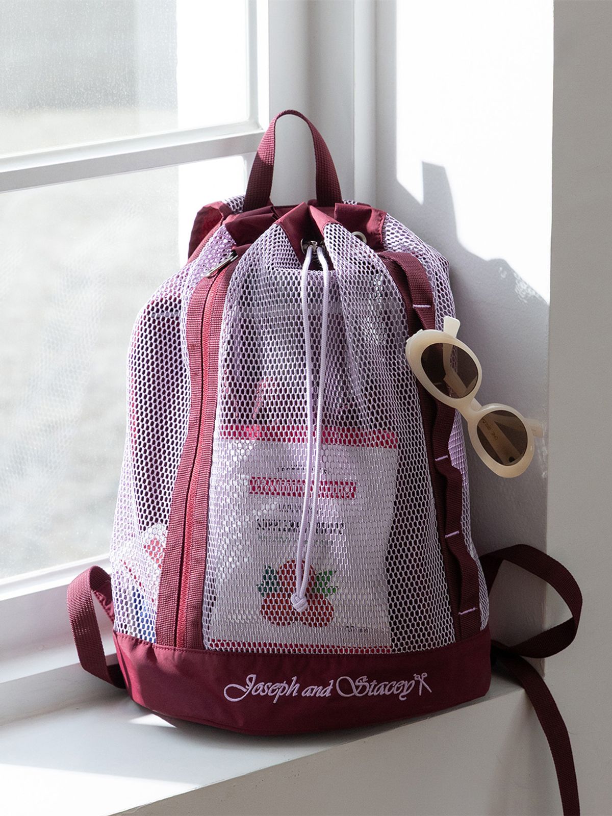 조셉앤스테이시(JOSEPH&STACEY) Drawstring Light Mesh Backpack (ALL)