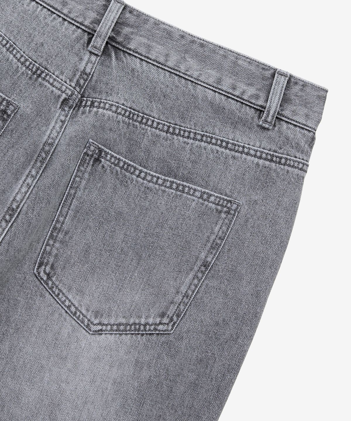 마인드브릿지(MINDBRIDGE) 9.3oz 엑스트라 와이드 워싱 그레이 데님 팬츠_LG