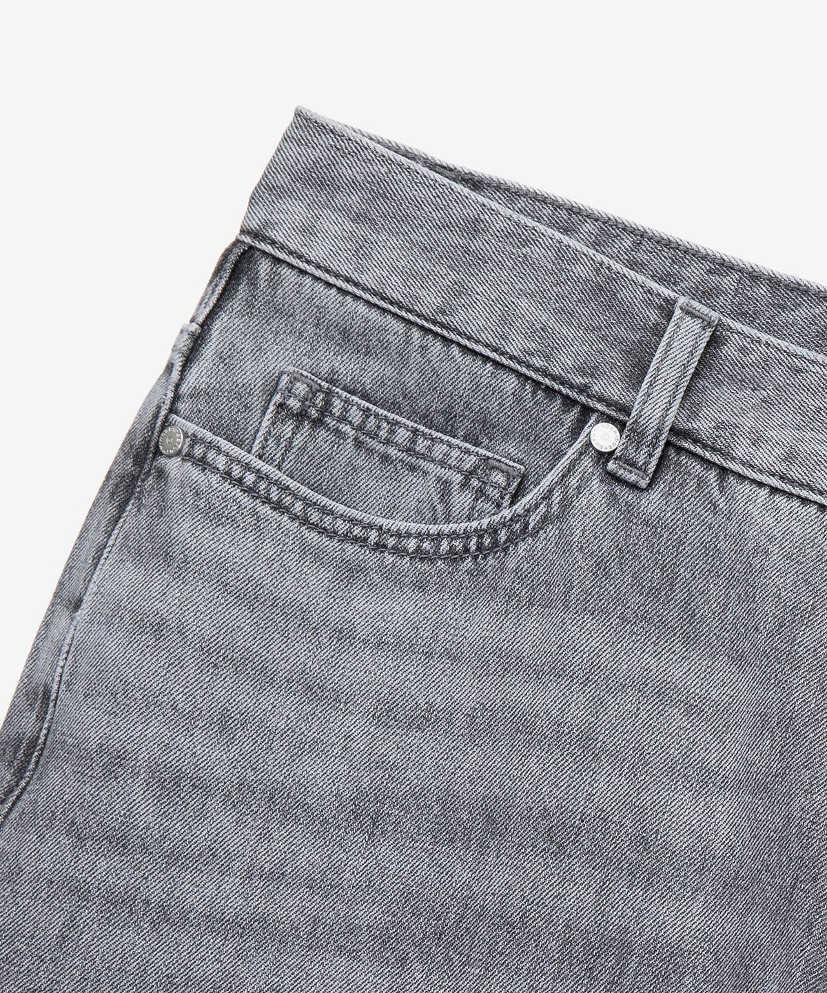 마인드브릿지(MINDBRIDGE) 9.3oz 엑스트라 와이드 워싱 그레이 데님 팬츠_LG
