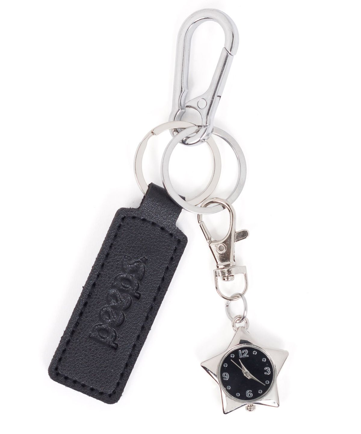 핍스(PEEPS) Star Timepiece Keyring(Black/White/Pink)