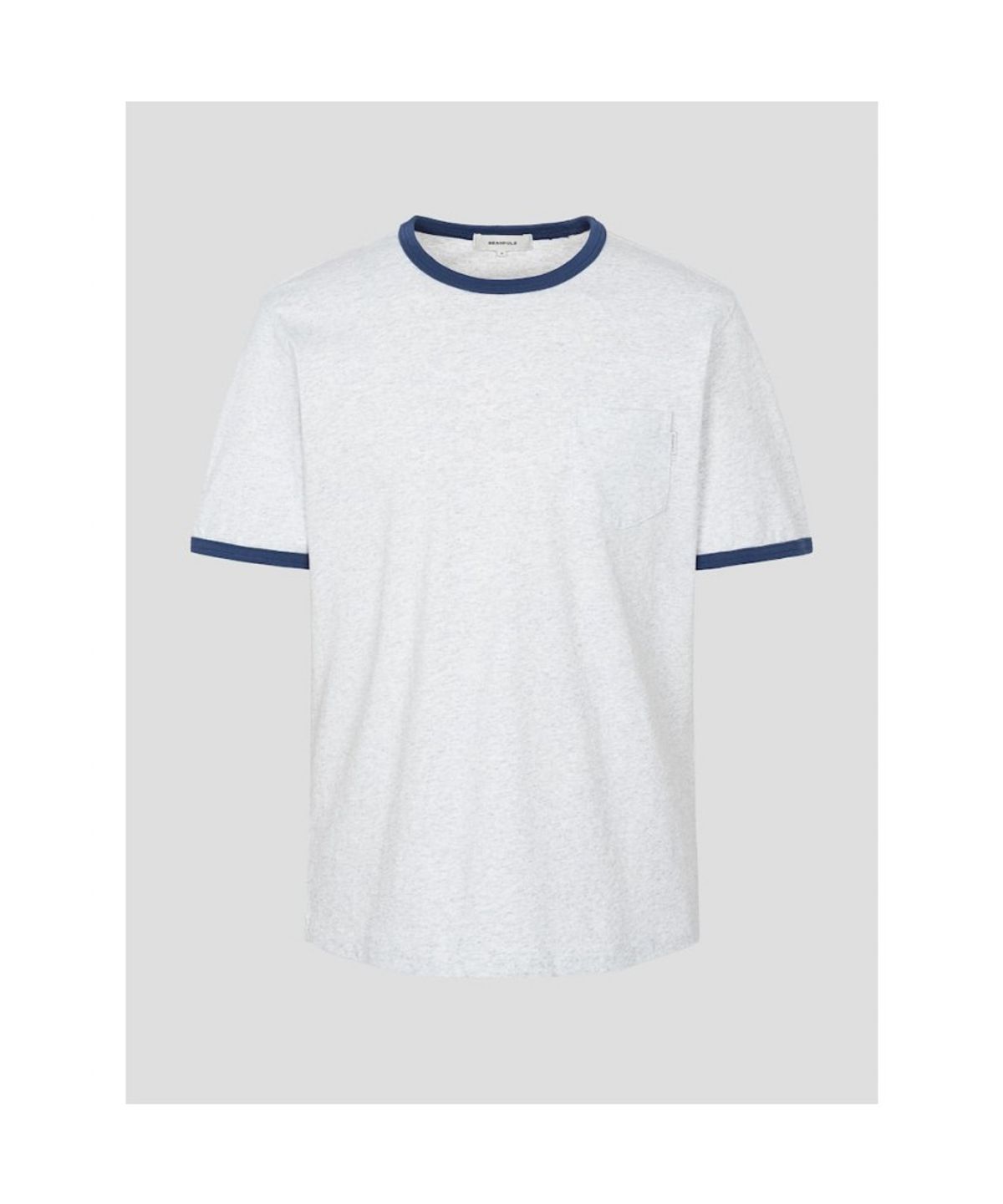 빈폴 멘(BEANPOLE MEN) 포켓 링거 티셔츠  블루